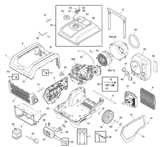 Main Unit (80027549) Diagram and Parts List for 030735-00  Briggs and Stratton Generator